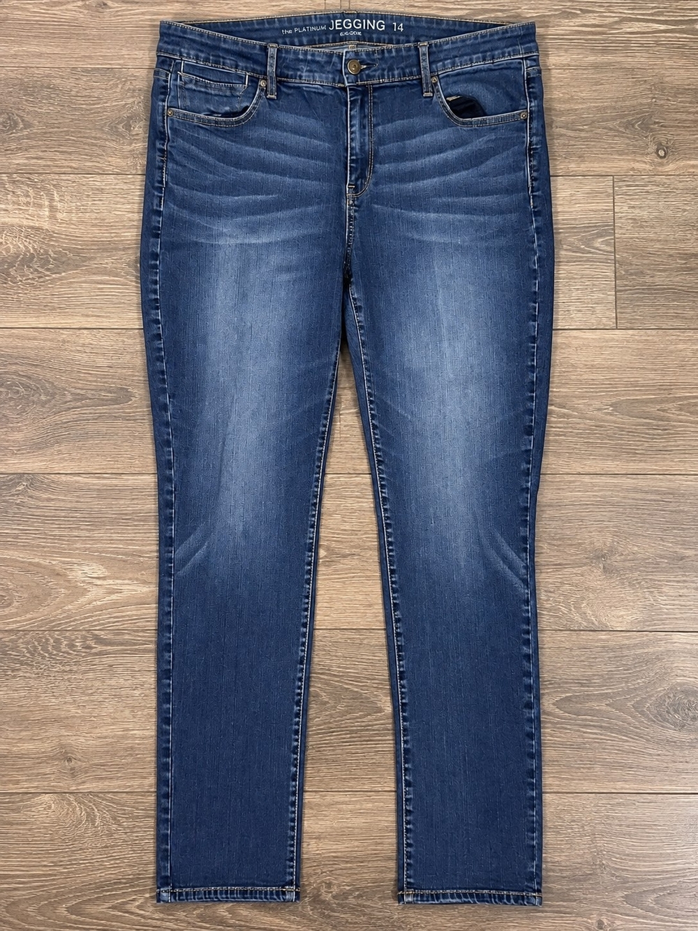Chico's Slim Stretch Jeggings in Dark Blue Wash